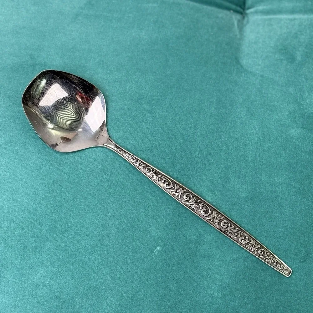 Vintage International Di Lido Salad Serving Spoon Stainless Steel 11
